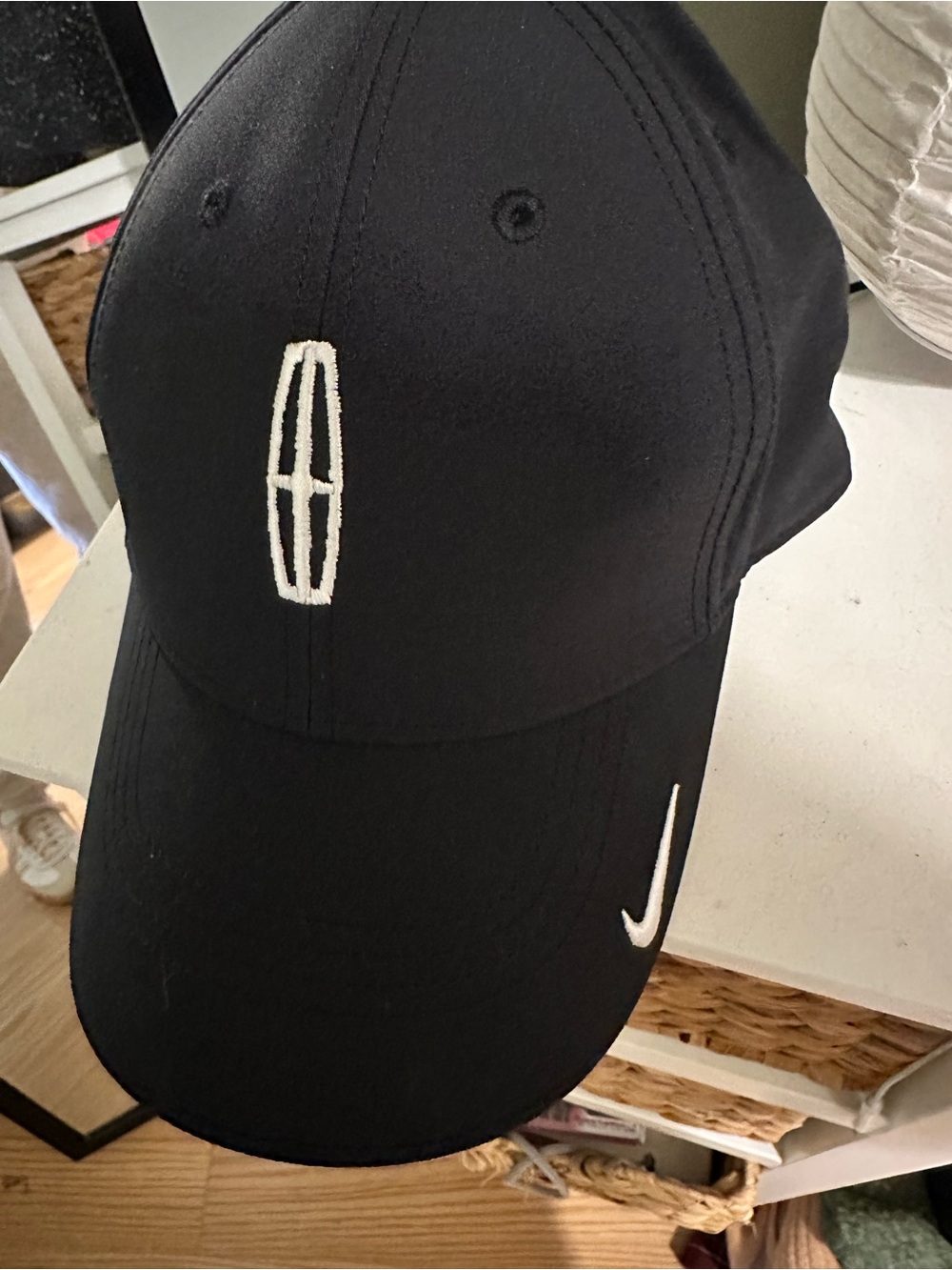 Nike Collab Black Dri-Fit Club Cap with White Embroidered Lincoln Logo M/L